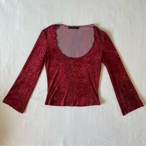 Guess Collections Snakeskin Mesh Top